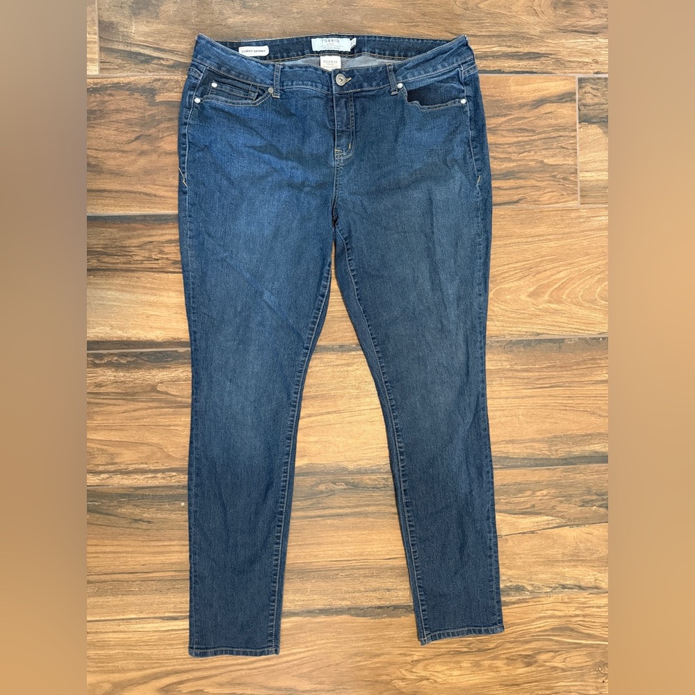 Torrid Dark Blue Curvy Skinny Jeans